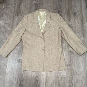 Vintage Condor Beige Herringbone Blazer women’s size 10